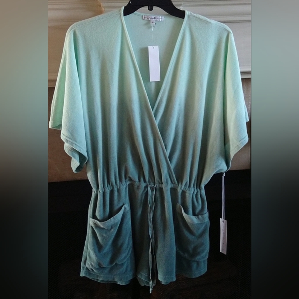 NWT Young Fabulous and Broke Green Ombre Terrycloth Romper, XS - Picture 5 of 7